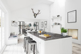 Modern White kitchen 3D visualisation