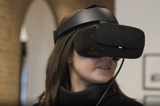 BRUNETTE WITH VR HEADSET