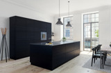 Black modern kitchen architectural visualisation