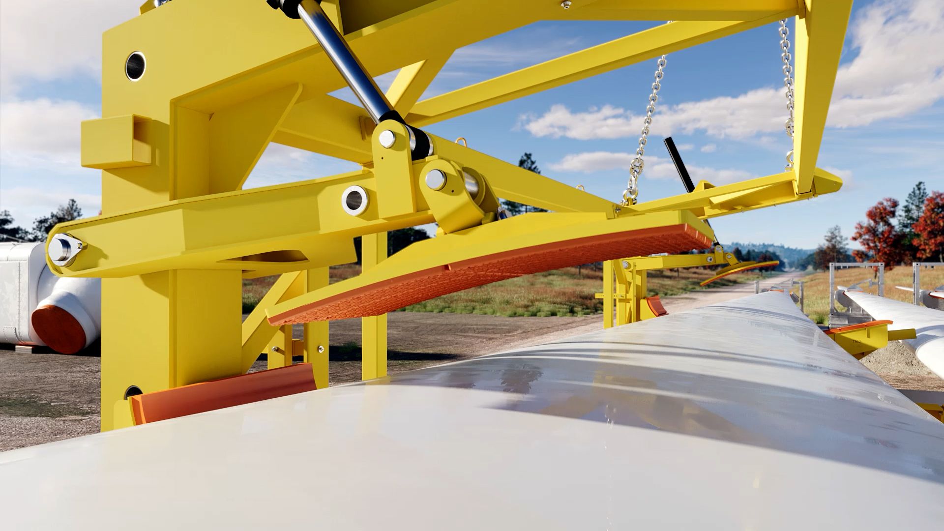 render of wind turbine blade protection