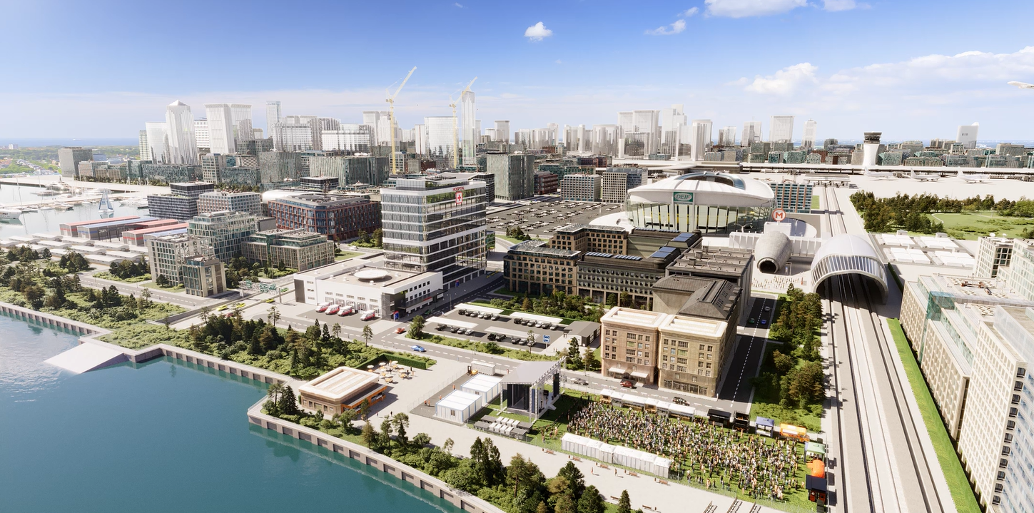 Isolate render of a city from DEIF platform