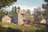 Atherton Hill 3d visual wooden buildings