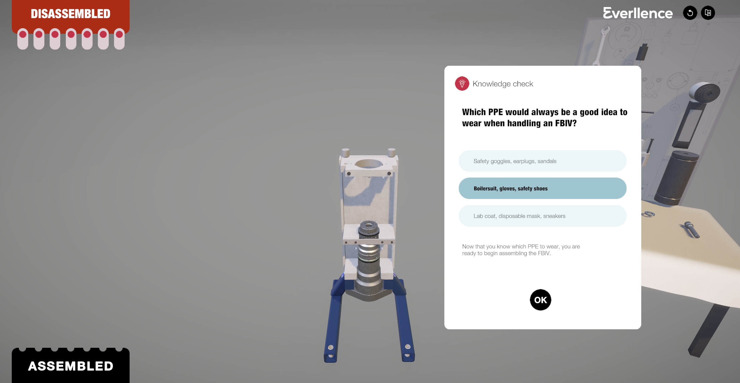 Render of real-time 3D training